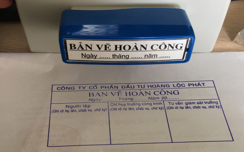 Khắc dấu hoàn công liền mực