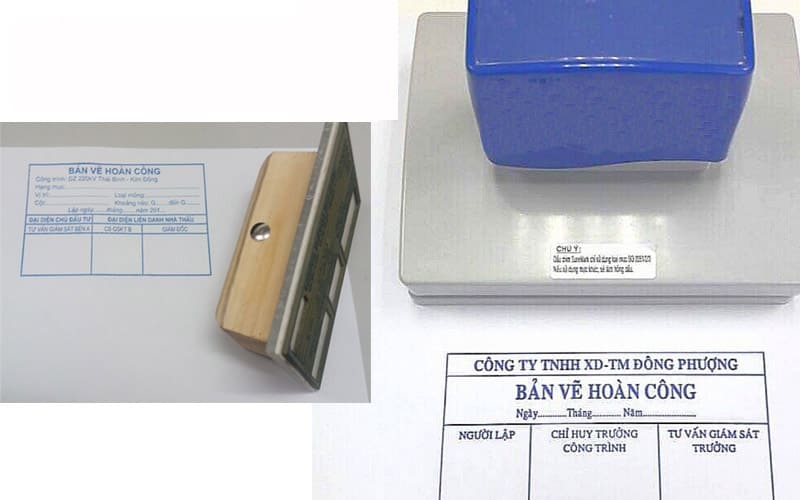 Khắc dấu hoàn công liền mực